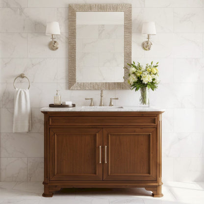 Butler Specialty Company - Colorado 48 in. W Wood & Marble Single Sink Bathroom Vanity, Walnut - 5995489 view 3