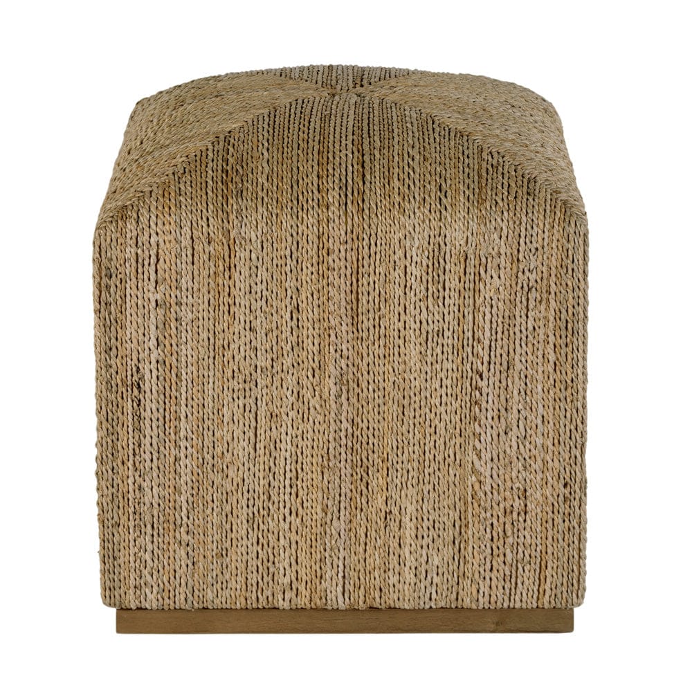 Butler Specialty Company - Como 17 in. W Square Banana Leaf Accent Stool, Natural - 6255404 view 3