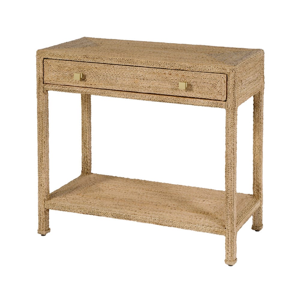 Butler Specialty Company - Como 31.5 in. W Rectangular Banana Leaf 1 Drawer Console Table with Lower Open Shelf, Natural - 6254404 view 1