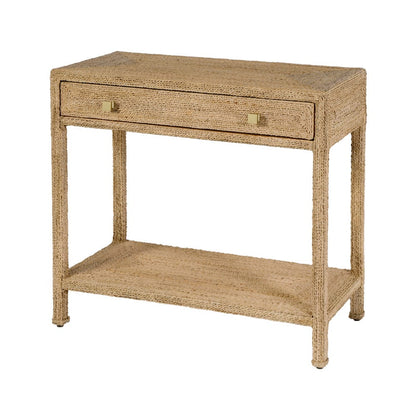 Butler Specialty Company - Como 31.5 in. W Rectangular Banana Leaf 1 Drawer Console Table with Lower Open Shelf, Natural - 6254404 view 1