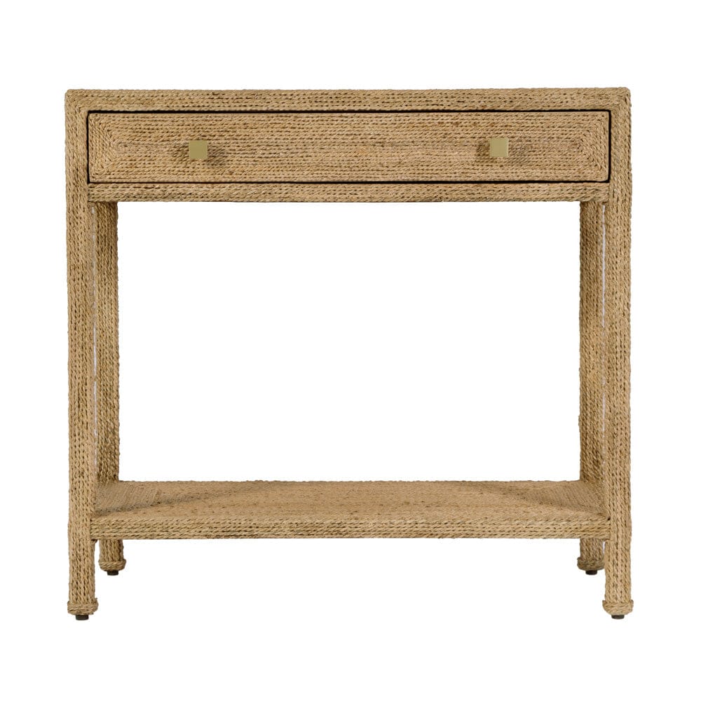 Butler Specialty Company - Como 31.5 in. W Rectangular Banana Leaf 1 Drawer Console Table with Lower Open Shelf, Natural - 6254404 view 4