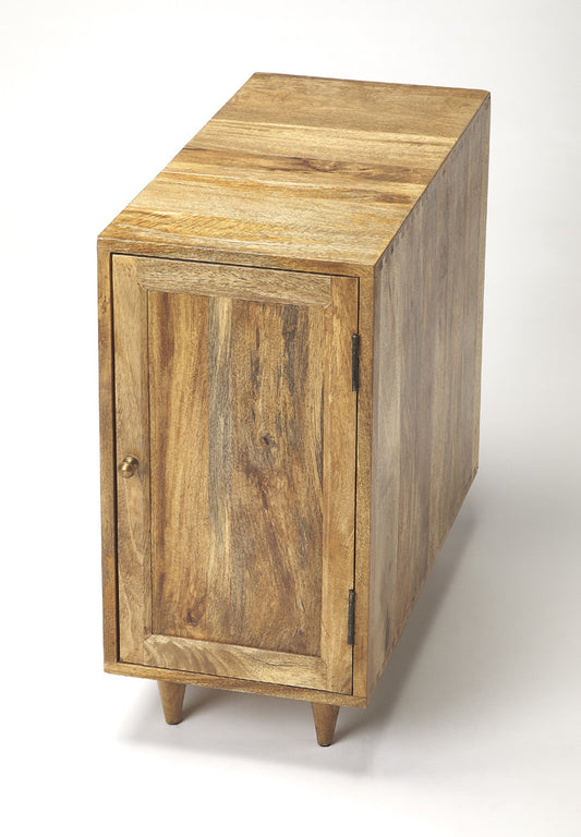 Butler Specialty Company - Conrad 12 in. W Rectangular Wood 1 Door Modern End Table, Light Brown - 2382260