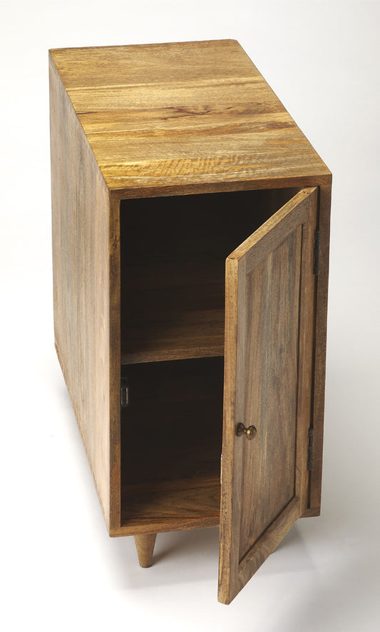Butler Specialty Company - Conrad 12 in. W Rectangular Wood 1 Door Modern End Table, Light Brown - 2382260