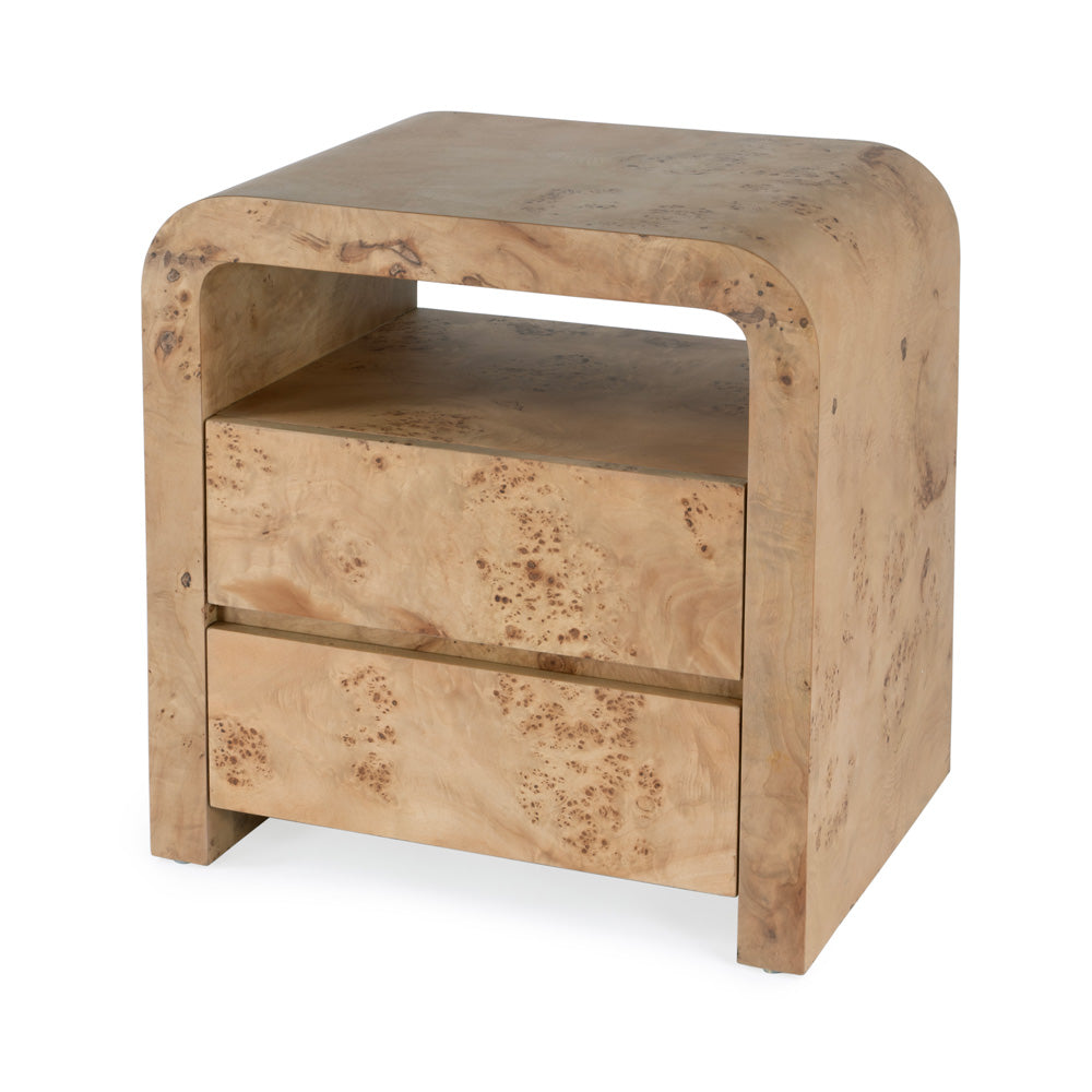 Butler Specialty Company - Cora 26 in. W Rectangular Wood 2 Drawer Nightstand, Light Brown - 5708444