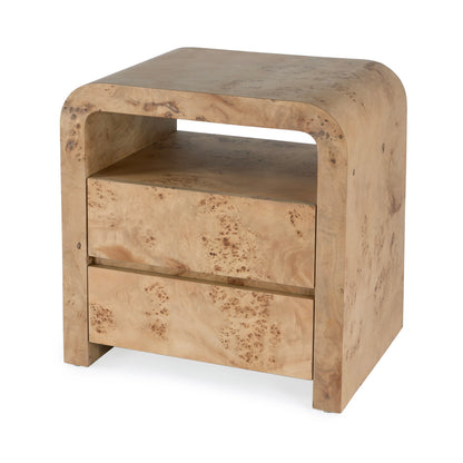 Butler Specialty Company - Cora 26 in. W Rectangular Wood 2 Drawer Nightstand, Light Brown - 5708444