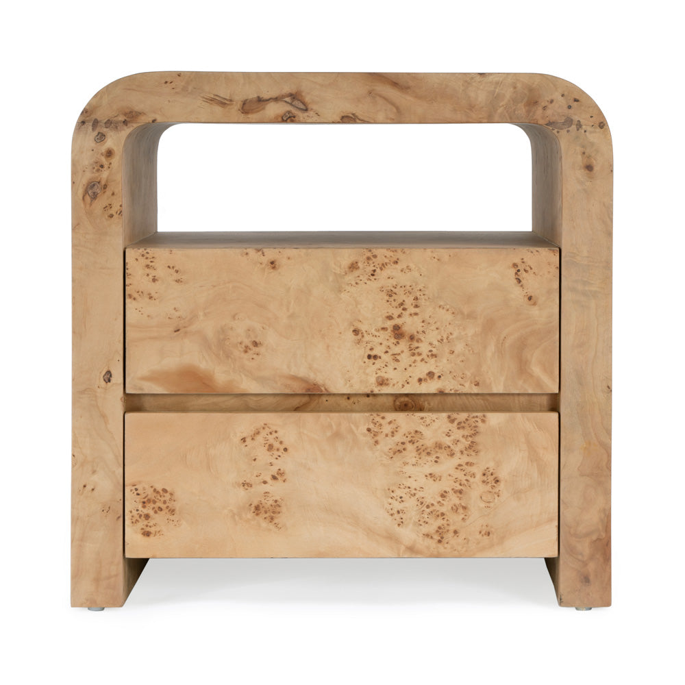 Butler Specialty Company - Cora 26 in. W Rectangular Wood 2 Drawer Nightstand, Light Brown - 5708444