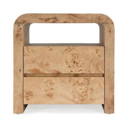 Butler Specialty Company - Cora 26 in. W Rectangular Wood 2 Drawer Nightstand, Light Brown - 5708444