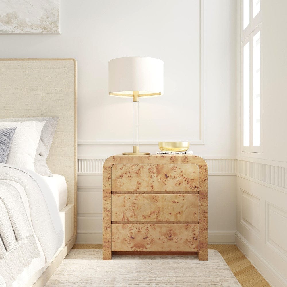 Butler Specialty Company - Cora 32 in. W Rectangular Wood 3 Drawer Curved Chest, Light Brown - 5709444 view 6