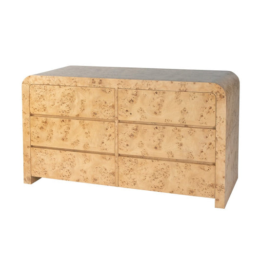 Butler Specialty Company - Cora 60.5 in. W Burl Wood 6 Drawer Dresser, Light Brown - 5855444 view 1
