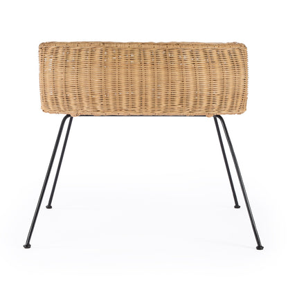 Butler Specialty Company - Coralitta 24.25 in. W Round Rattan End Table, Light Brown - 5578404_CLOSEOUT