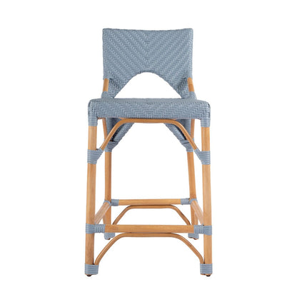 Butler Specialty Company - Creanly 25.25 in. Seat Height Rectangular Rattan Counter Stool w Back, Baby Blue - 5603341 View 3