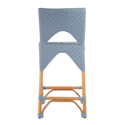Butler Specialty Company - Creanly 25.25 in. Seat Height Rectangular Rattan Counter Stool w Back, Baby Blue - 5603341 View 4