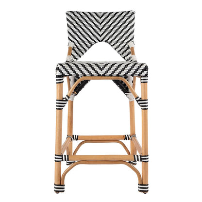 Butler Specialty Company - Creanly 25.25 in. Seat Height Rectangular  Rattan Counter Stool w Back, Black - 5603295 View 3