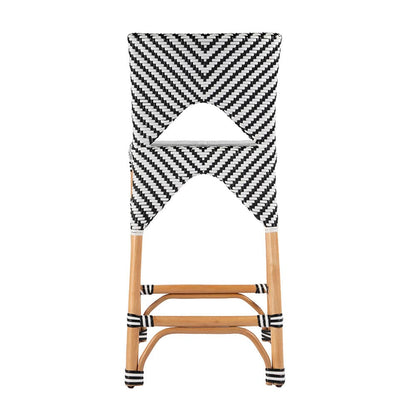 Butler Specialty Company - Creanly 25.25 in. Seat Height Rectangular  Rattan Counter Stool w Back, Black - 5603295 View 4