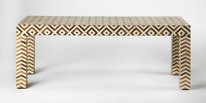 Butler Specialty Company - Crispin Wood & Bone Inlay 48"W Bench, Light Brown - 4498338
