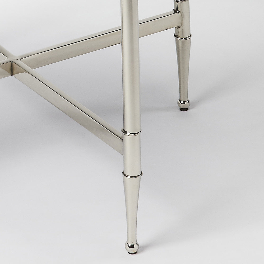 Butler Specialty Company - Crosby Metal & Mirrored Side Table, Silver - 3939140