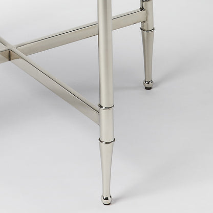 Butler Specialty Company - Crosby Metal & Mirrored Side Table, Silver - 3939140