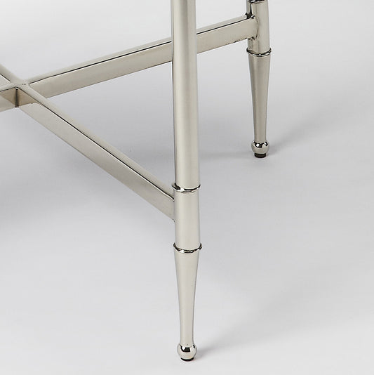 Butler Specialty Company - Crosby Metal & Mirrored Side Table, Silver - 3939140