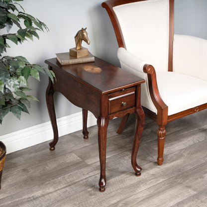 Butler Specialty Company - Croydon 11.5 in. W Rectangular Wood 1 Drawer with Pullout Side Table, Dark Brown - 3743024