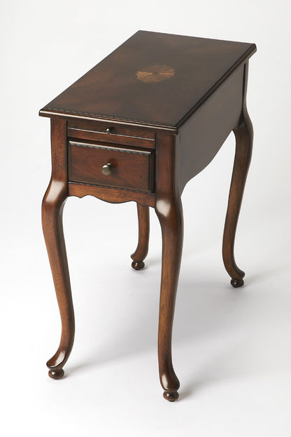 Butler Specialty Company - Croydon 11.5 in. W Rectangular Wood 1 Drawer with Pullout Side Table, Dark Brown - 3743024
