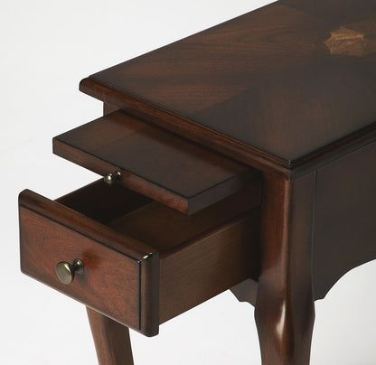 Butler Specialty Company - Croydon 11.5 in. W Rectangular Wood 1 Drawer with Pullout Side Table, Dark Brown - 3743024