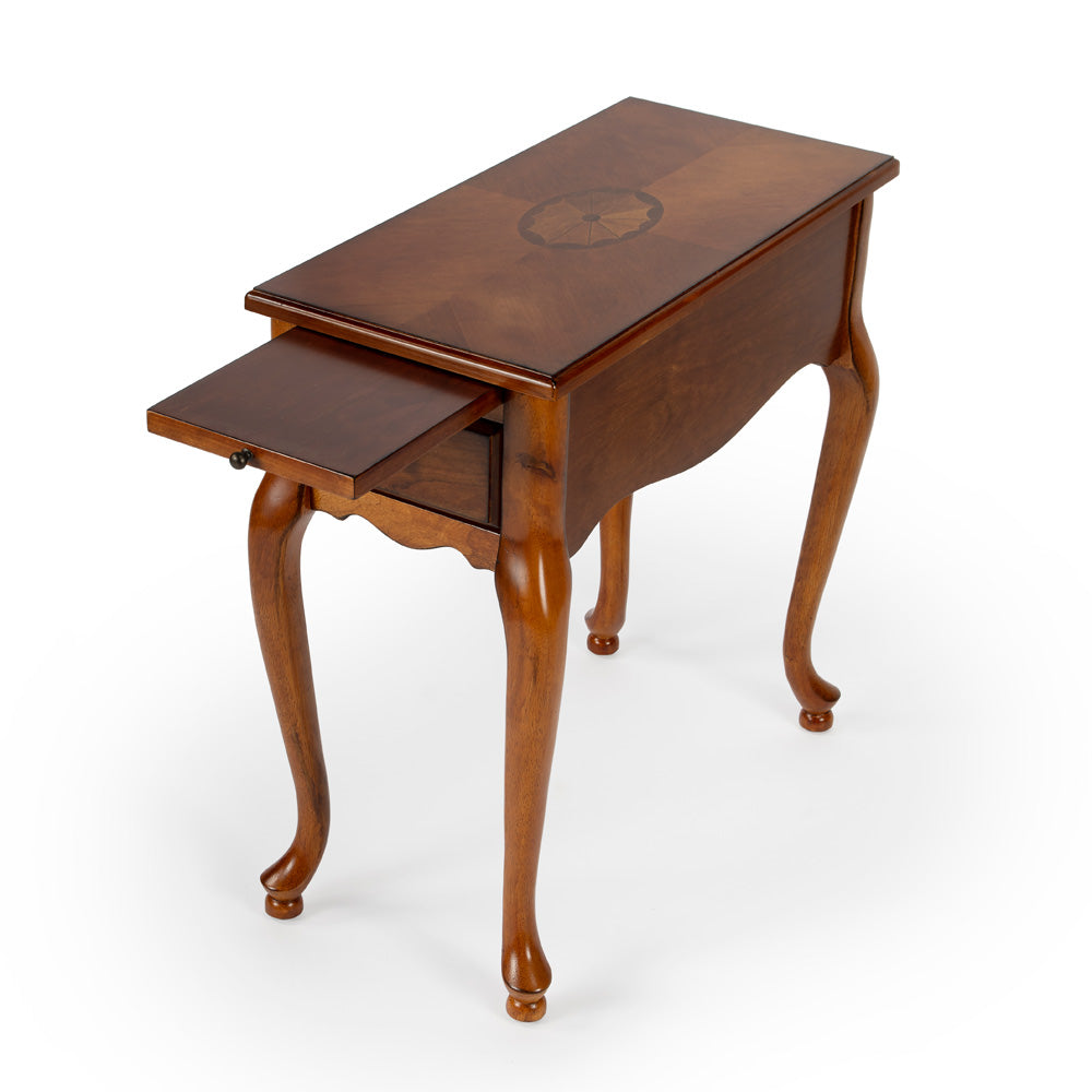 Butler Specialty Company - Croydon 11.5 in. W Rectangular Wood 1 Drawer with Pullout Side Table, Medium Brown - 3743101