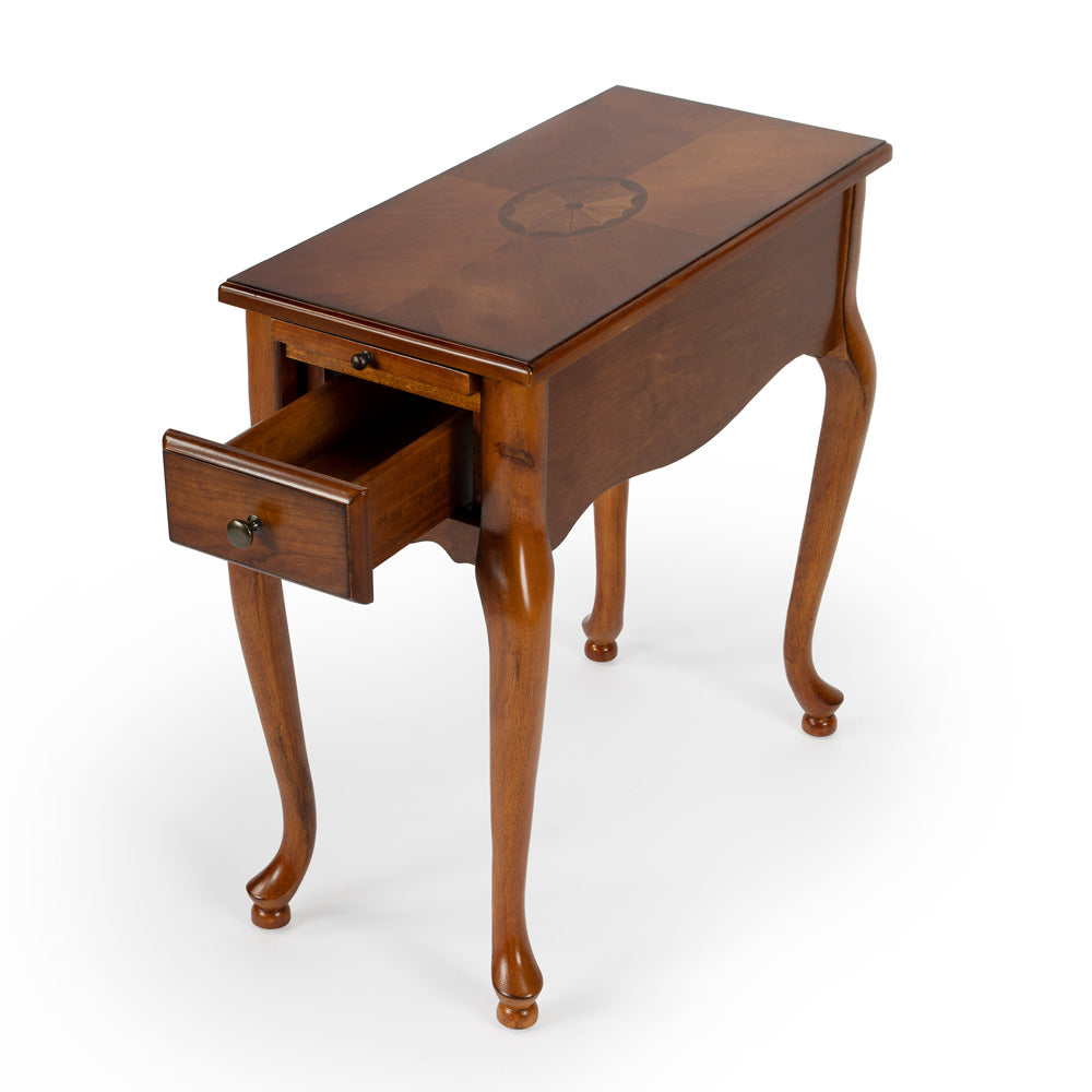 Butler Specialty Company - Croydon 11.5 in. W Rectangular Wood 1 Drawer with Pullout Side Table, Medium Brown - 3743101
