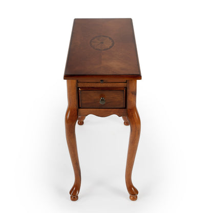 Butler Specialty Company - Croydon 11.5 in. W Rectangular Wood 1 Drawer with Pullout Side Table, Medium Brown - 3743101