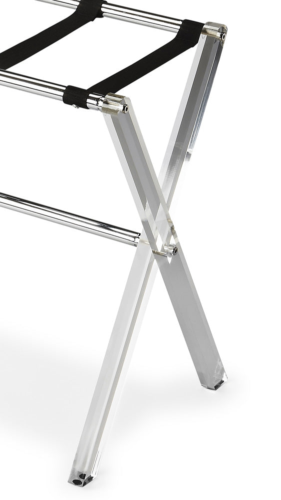 Butler Specialty Company - Crystal Clear - Crystal 24 in. W Rectangular Folding Acrylic Luggage Rack, Clear - 3237140