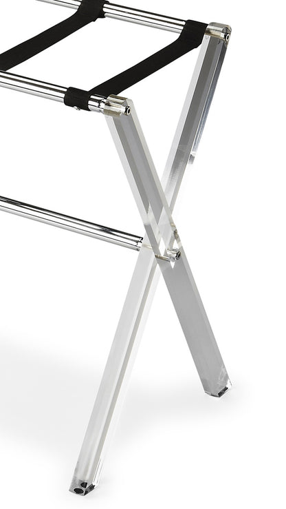 Butler Specialty Company - Crystal Clear - Crystal 24 in. W Rectangular Folding Acrylic Luggage Rack, Clear - 3237140