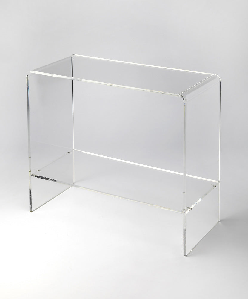 Butler Specialty Company - Crystal Clear - Crystal 32 in. W Rectangular Acrylic Console Table with Lower Shelf, Clear - 3610335