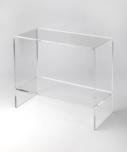 Butler Specialty Company - Crystal Clear - Crystal 32 in. W Rectangular Acrylic Console Table with Lower Shelf, Clear - 3610335