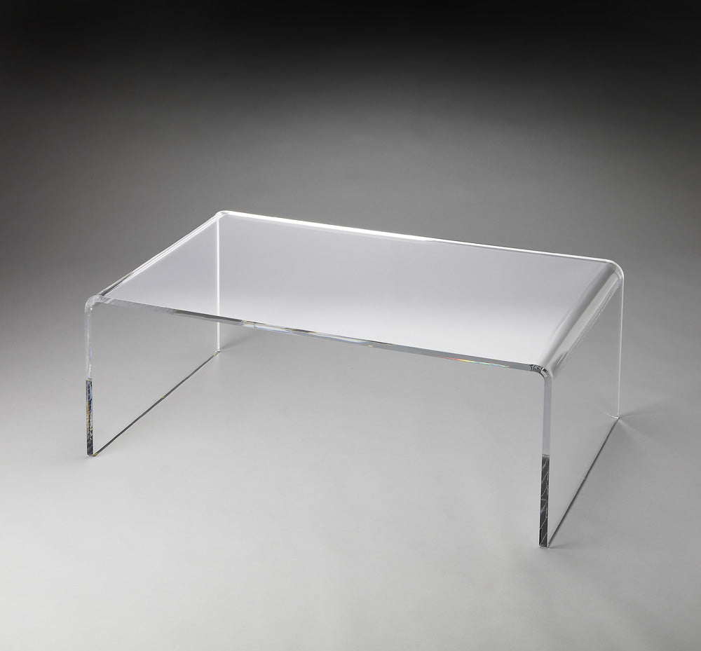 Butler Specialty Company - Crystal Clear - Crystal 38 in. W Rectangular Acrylic Coffee Table, Clear - 3398140