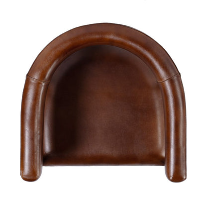Butler Specialty Company - Dallas 19.5 in. Seat Height Leather and Iron Cushioned Dining Chair w Arms, Medium Brown - 5916344 View 4