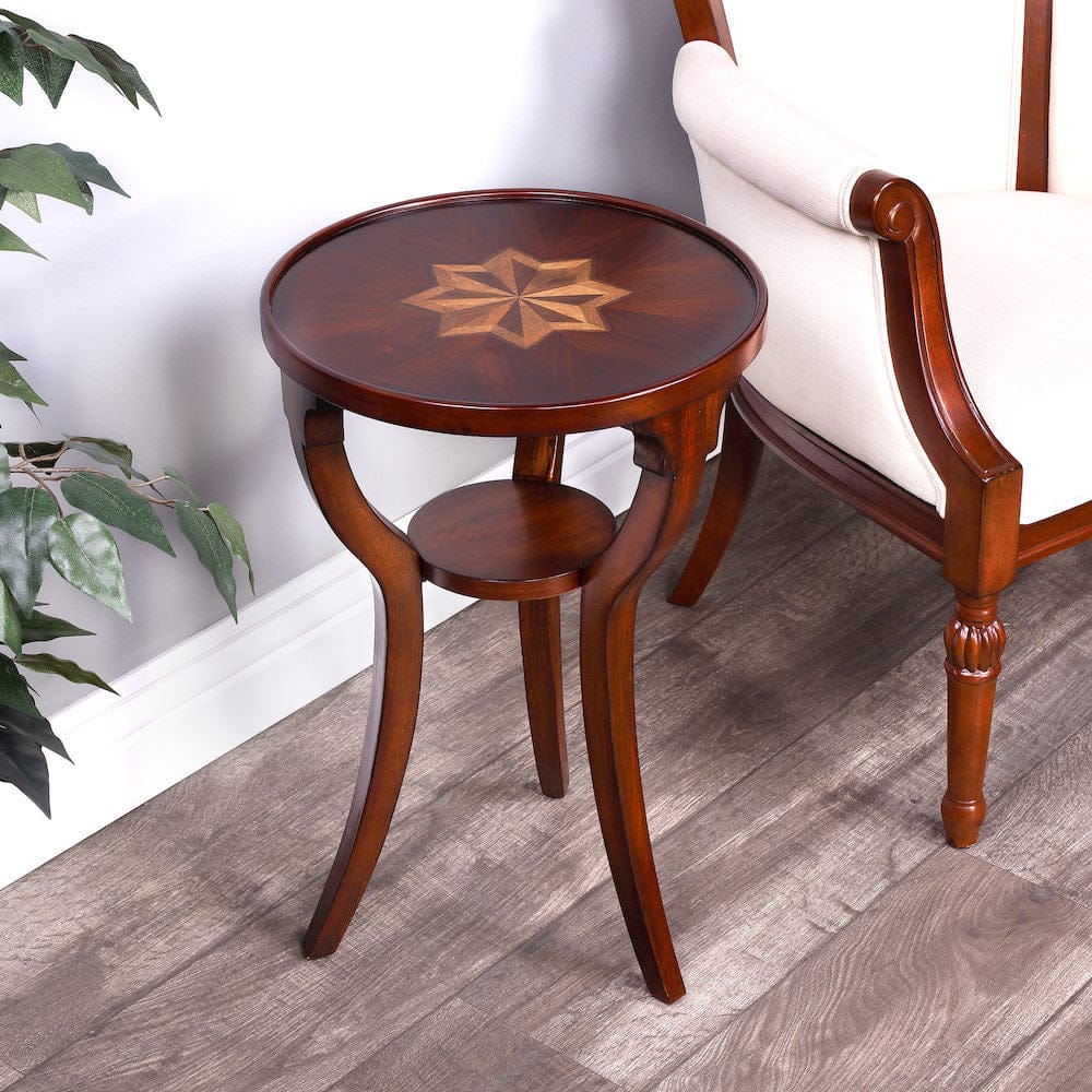 Butler Specialty Company - Dalton 15.75 in. W Round Wood Side Table, Dark Brown - 1328024 view 4