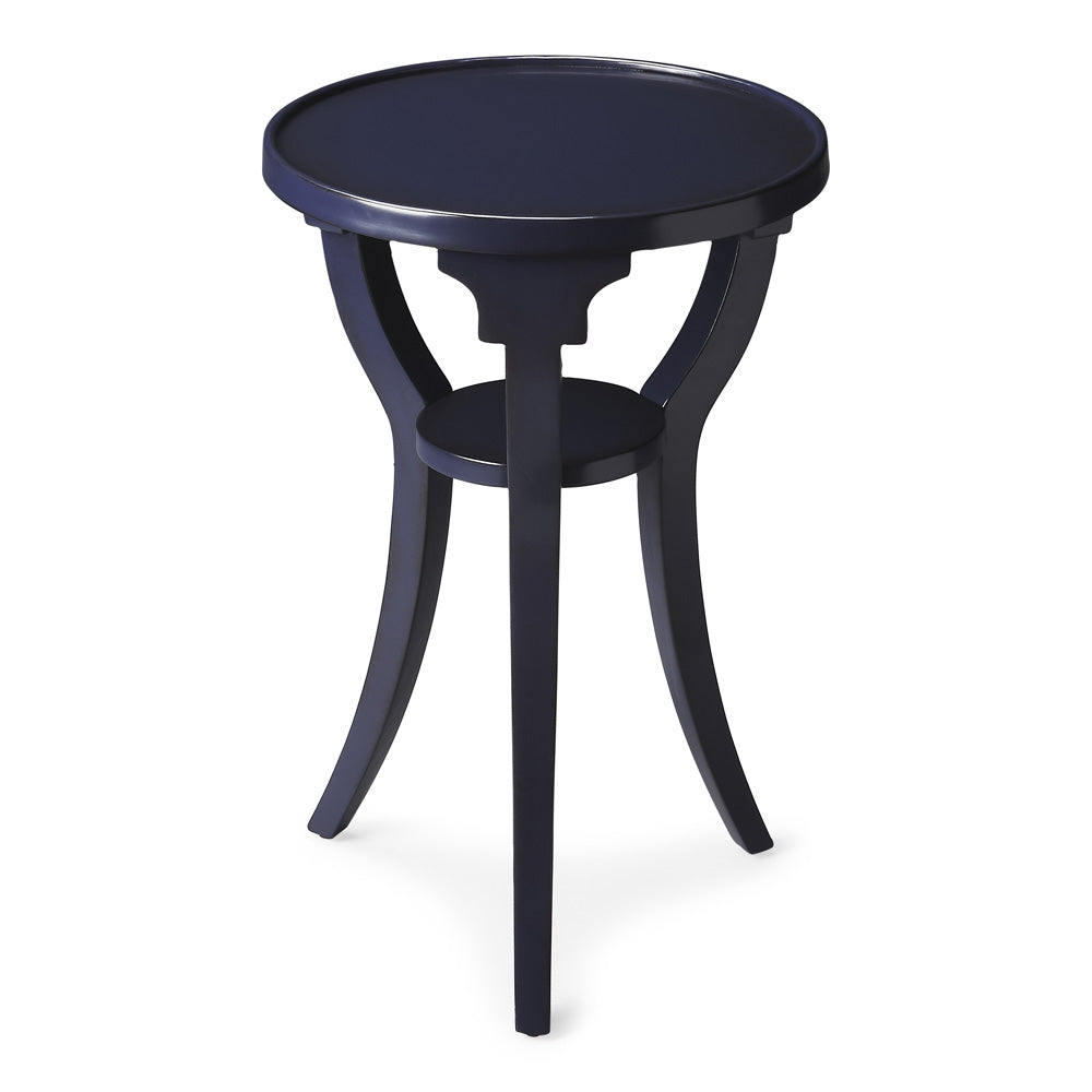 Butler Specialty Company - Dalton 15.75 in. W Round Wood Side Table, Blue - 1328291