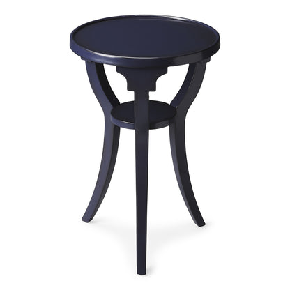 Butler Specialty Company - Dalton 15.75 in. W Round Wood Side Table, Blue - 1328291