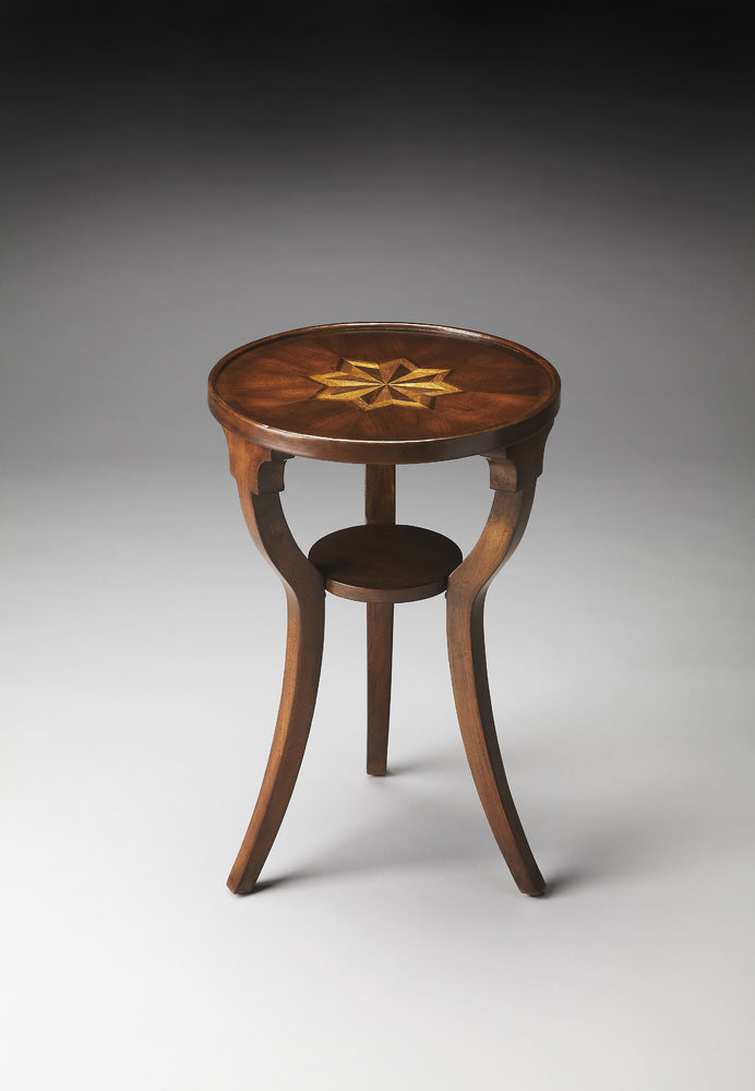 Butler Specialty Company - Dalton 15.75 in. W Round Wood Side Table, Dark Brown - 1328024