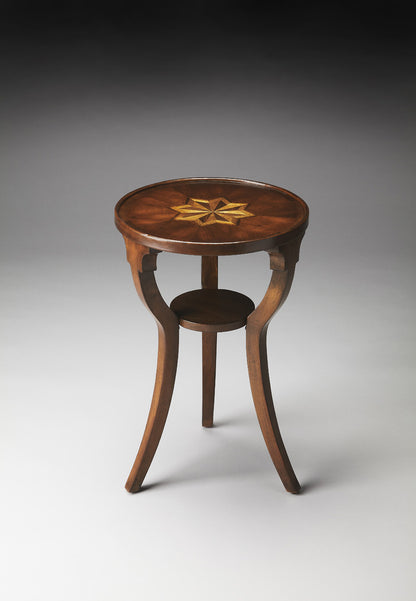 Butler Specialty Company - Dalton 15.75 in. W Round Wood Side Table, Dark Brown - 1328024