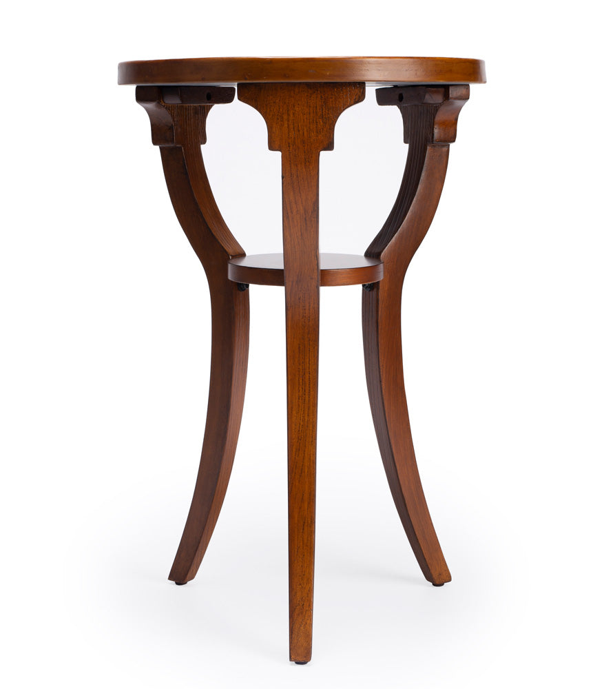 Butler Specialty Company - Dalton 15.75 in. W Round Wood Side Table, Medium Brown - 1328101