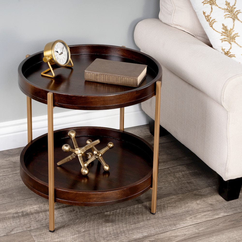 Butler Specialty Company - Damirra Wood & Metal Side Table, Dark Brown - 5454140 view 7