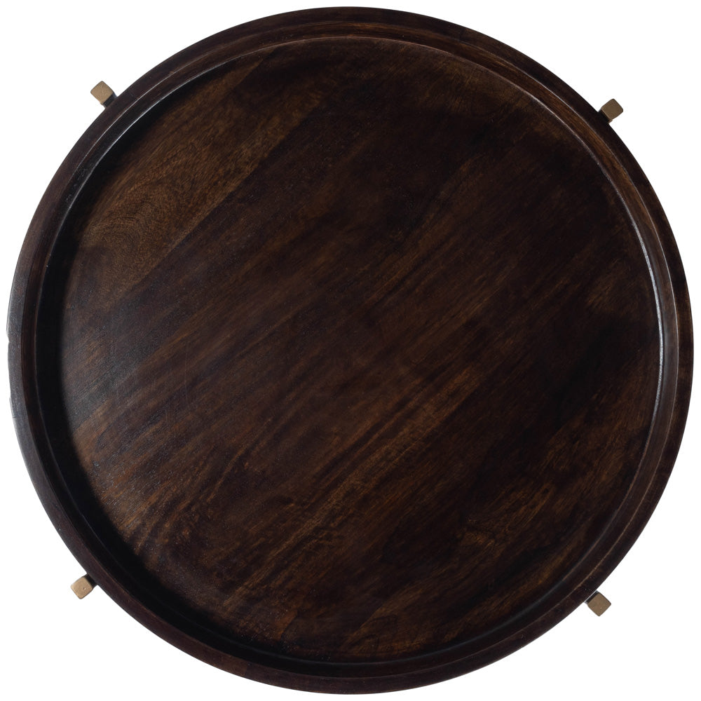 Butler Specialty Company - Damirra Wood & Metal Side Table, Dark Brown - 5454140