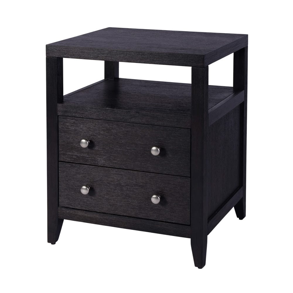 Butler Specialty Company - Dana 21 in. W Rectangular Wood 2 Drawer Narrow Nightstand w Top Open Shelf, Coffee - 6259451 view 1