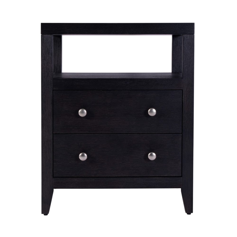 Butler Specialty Company - Dana 21 in. W Rectangular Wood 2 Drawer Narrow Nightstand w Top Open Shelf, Coffee - 6259451 view 3