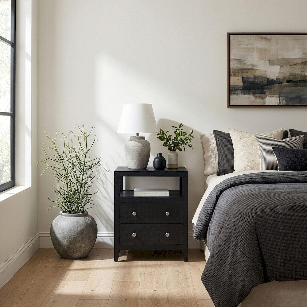 Butler Specialty Company - Dana 21 in. W Rectangular Wood 2 Drawer Narrow Nightstand w Top Open Shelf, Coffee - 6259451 view 4