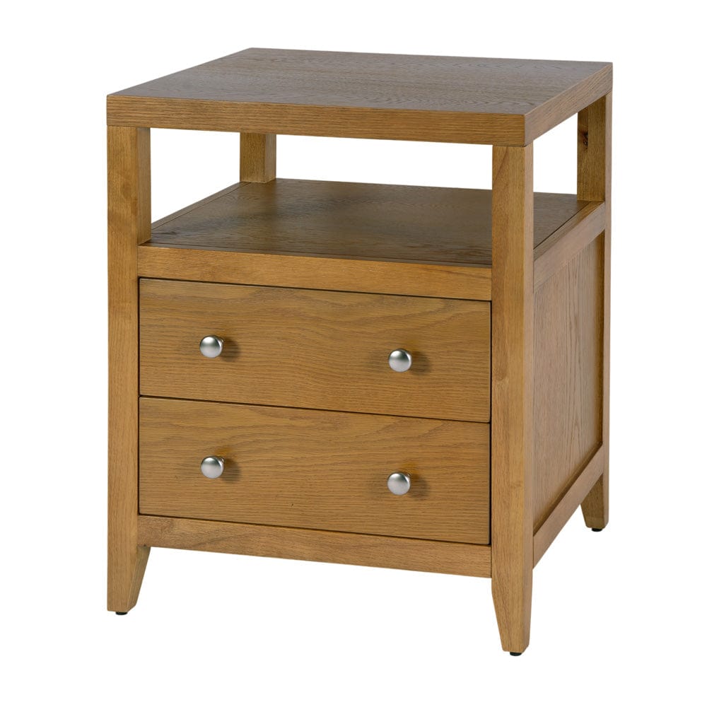 Butler Specialty Company - Dana 21 in. W Rectangular Wood 2 Drawer Narrow Nightstand w Top Open Shelf, Natural - 6259452 view 1