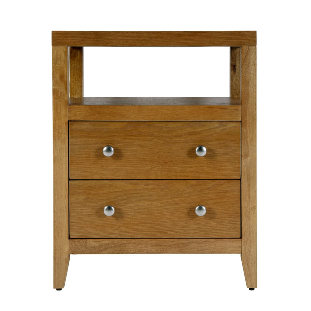Butler Specialty Company - Dana 21 in. W Rectangular Wood 2 Drawer Narrow Nightstand w Top Open Shelf, Natural - 6259452 view 3