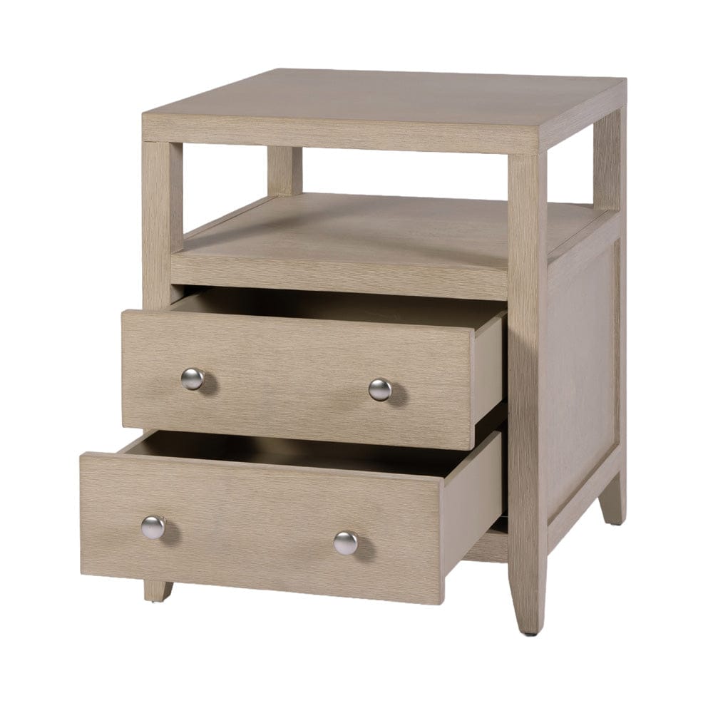 Butler Specialty Company - Dana 21 in. W Rectangular Wood 2 Drawer Narrow Nightstand w Top Open Shelf, Taupe - 6259450 view 2
