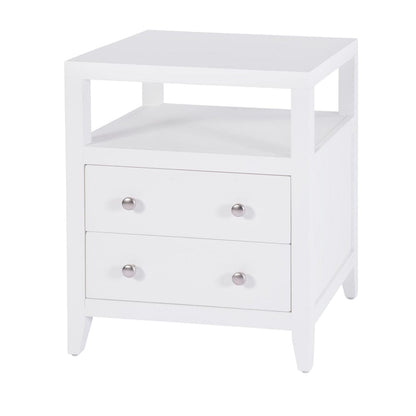 Butler Specialty Company - Dana 21 in. W Rectangular Wood 2 Drawer Narrow Nightstand w Top Open Shelf, White - 6259304 view 1
