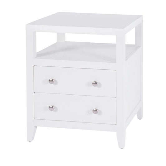 Butler Specialty Company - Dana 21 in. W Rectangular Wood 2 Drawer Narrow Nightstand w Top Open Shelf, White - 6259304 view 1